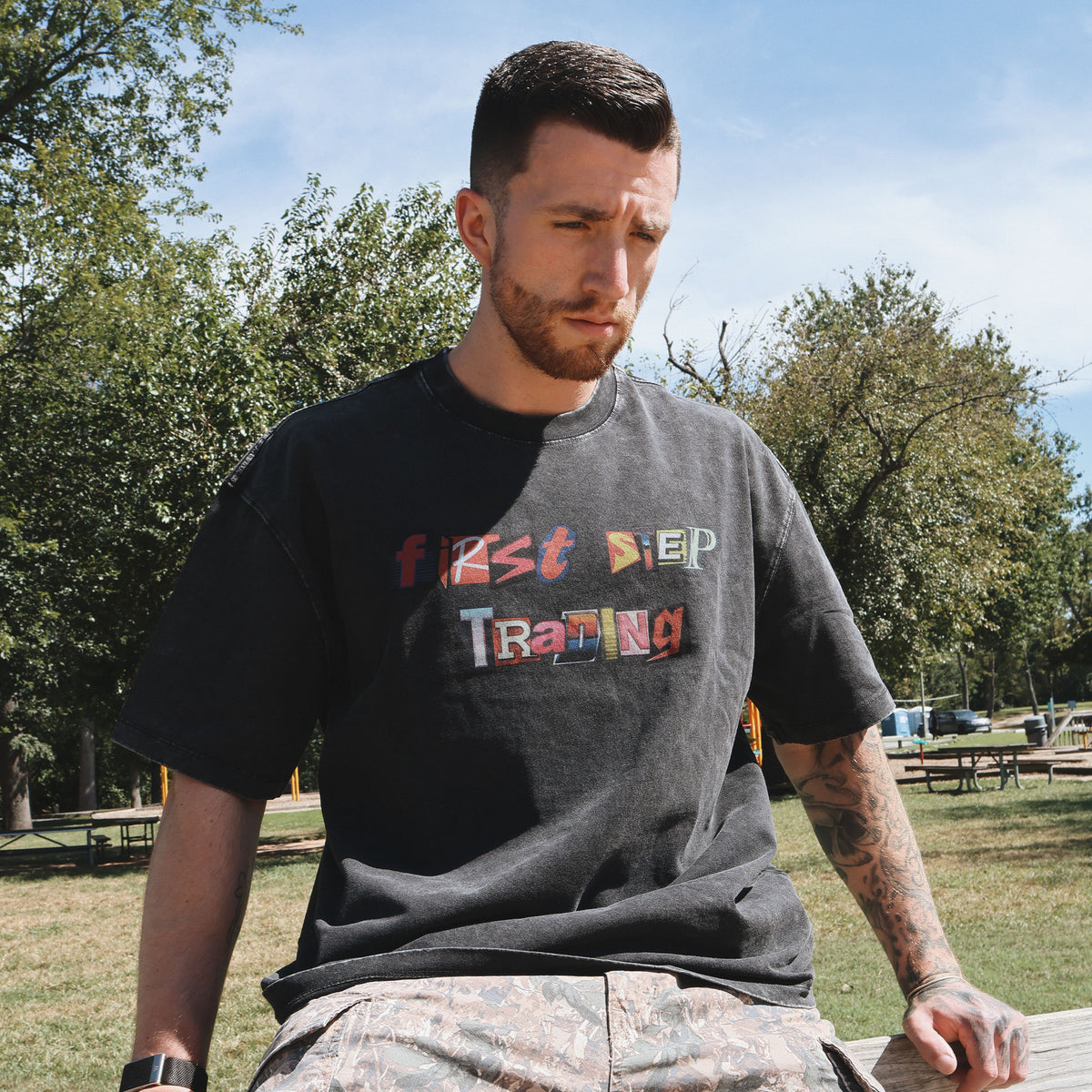 FST SIGNATURE | BLACK VINTAGE OVERSIZED TEE