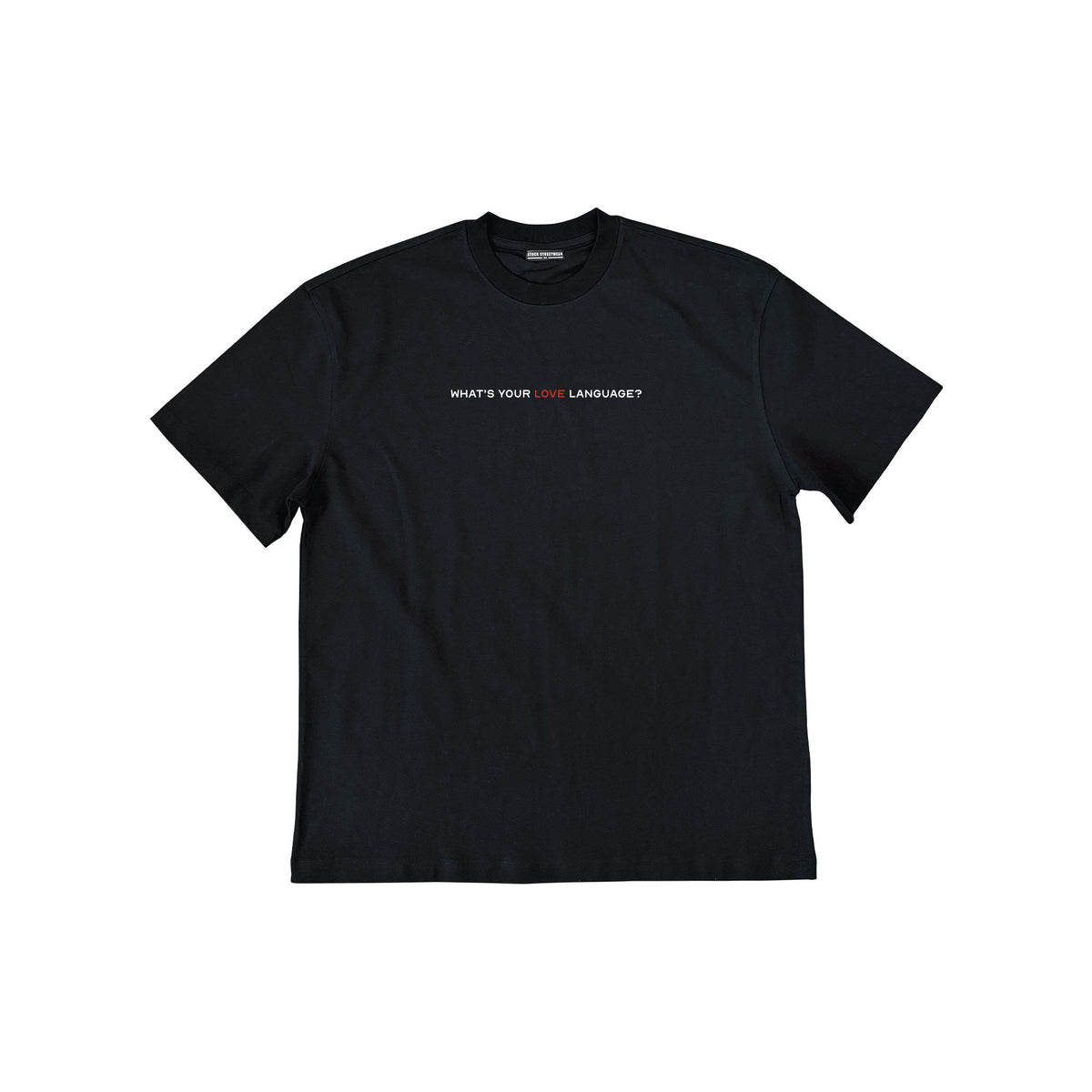 LOVE LANGUAGE | BLACK OVERSIZED TEE